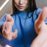 Tiktok Youth - Young Girl in Blue Long Sleeve Shirt and Denim Jeans