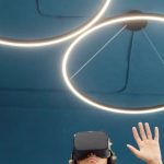 Interactive Digital - Boy standing in VR headset