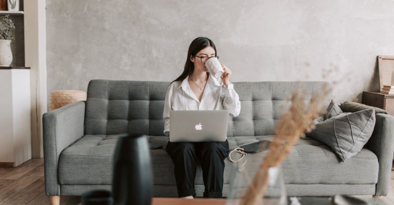 Gdpr Email - Woman Drinking Coffee While Working With Laptop